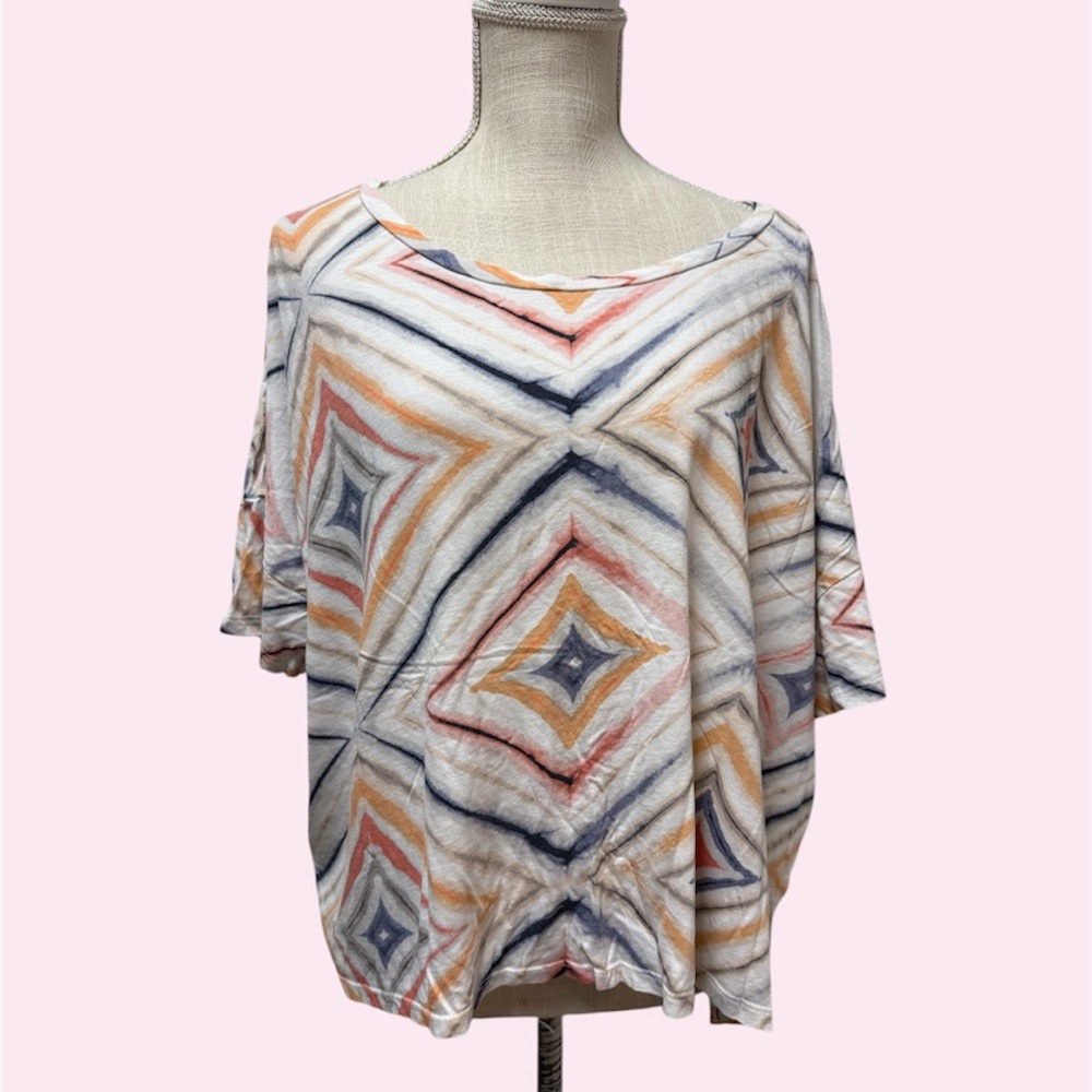 3/$15 LAST CHANCE! OLD NAVY Geometric Patterned Women's Oversized Top Size Large